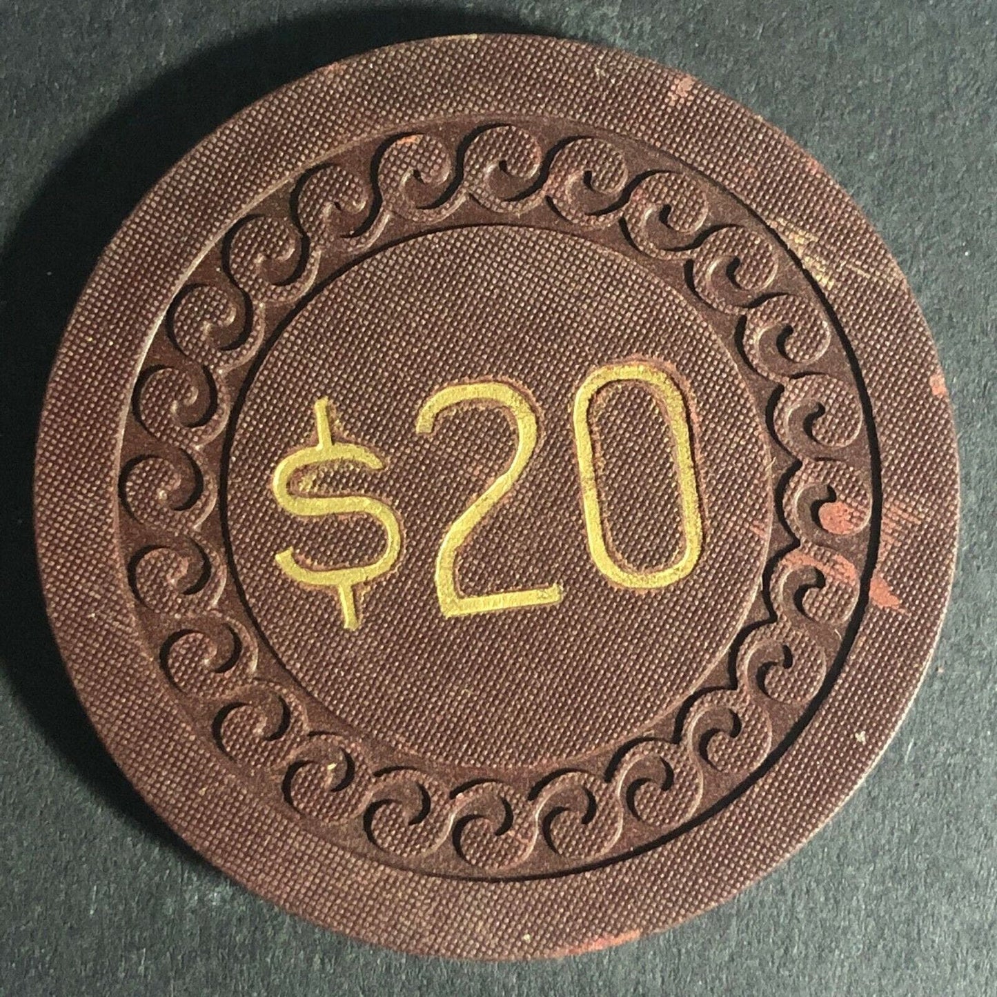 Monta Club Miles City Montana - Illegal Gaming Brown - $20 Chip Token Scarce
