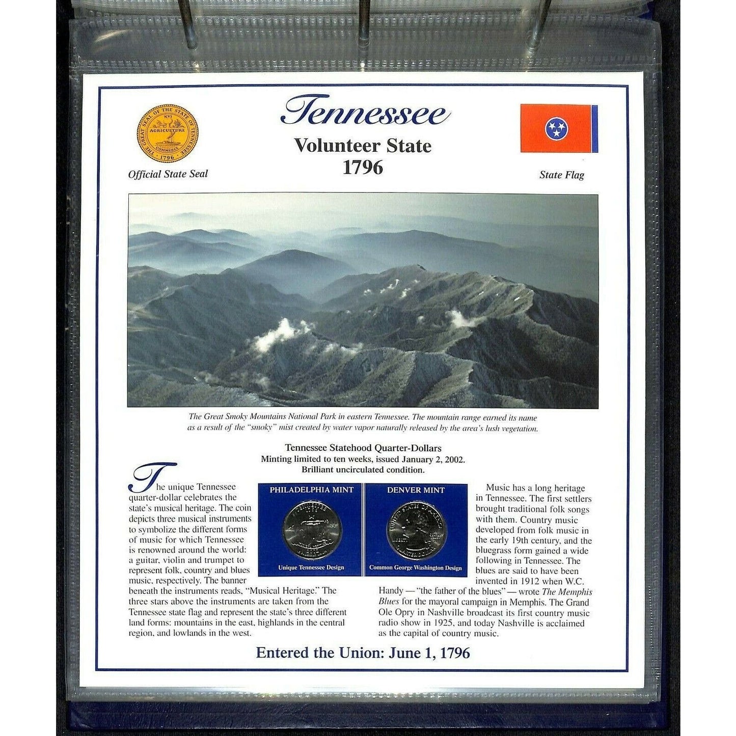 PCS Complete Statehood & Territory Quarter Collection 100+ BU Coins + Stamps