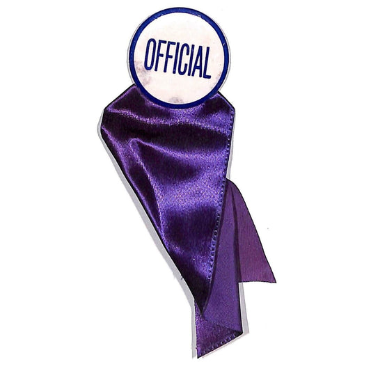 c1950's-60's "Official" Steel Pinback Button Ribbon / Show Contest Award