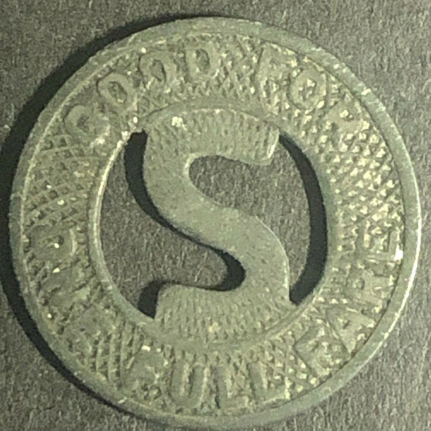 c1940's 16mm San Diego Elec. RY Co. G/F One Full Fare Transit Token CA (1427)