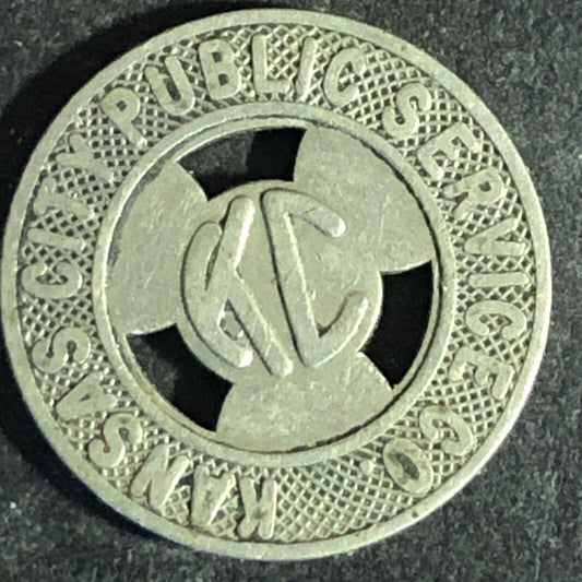 Kansas City Public Service Co. (MO) WM Full Fare Transit Token -- 16mm