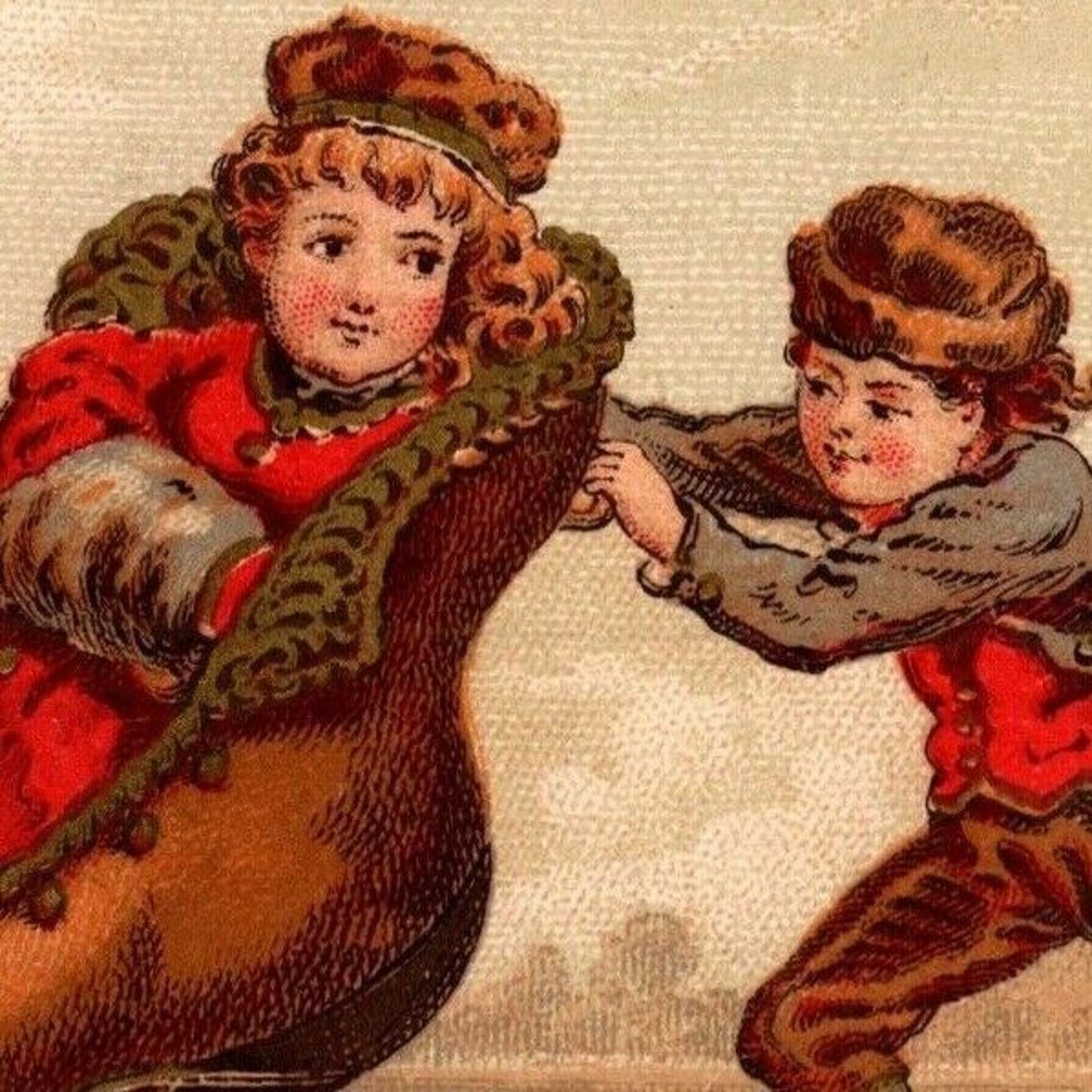 E.C. Jewett, Boots & Shoes, Woodstock, ILL Children Skate Victorian Trade Card