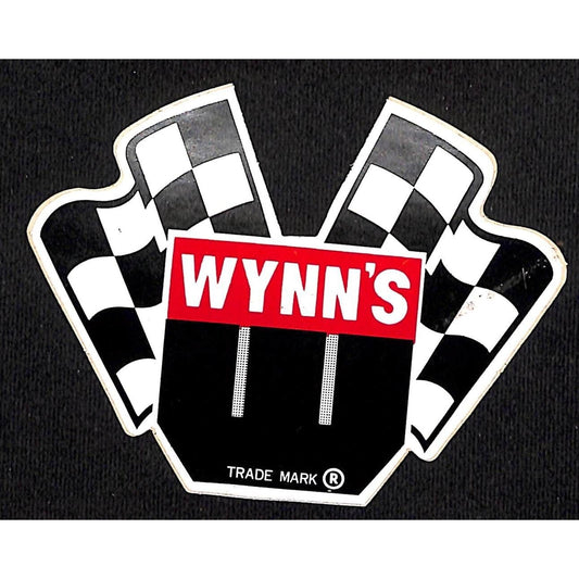 Wynn's Racing Die Cut Auto Sticker Decal c1970 - 3" x 4"