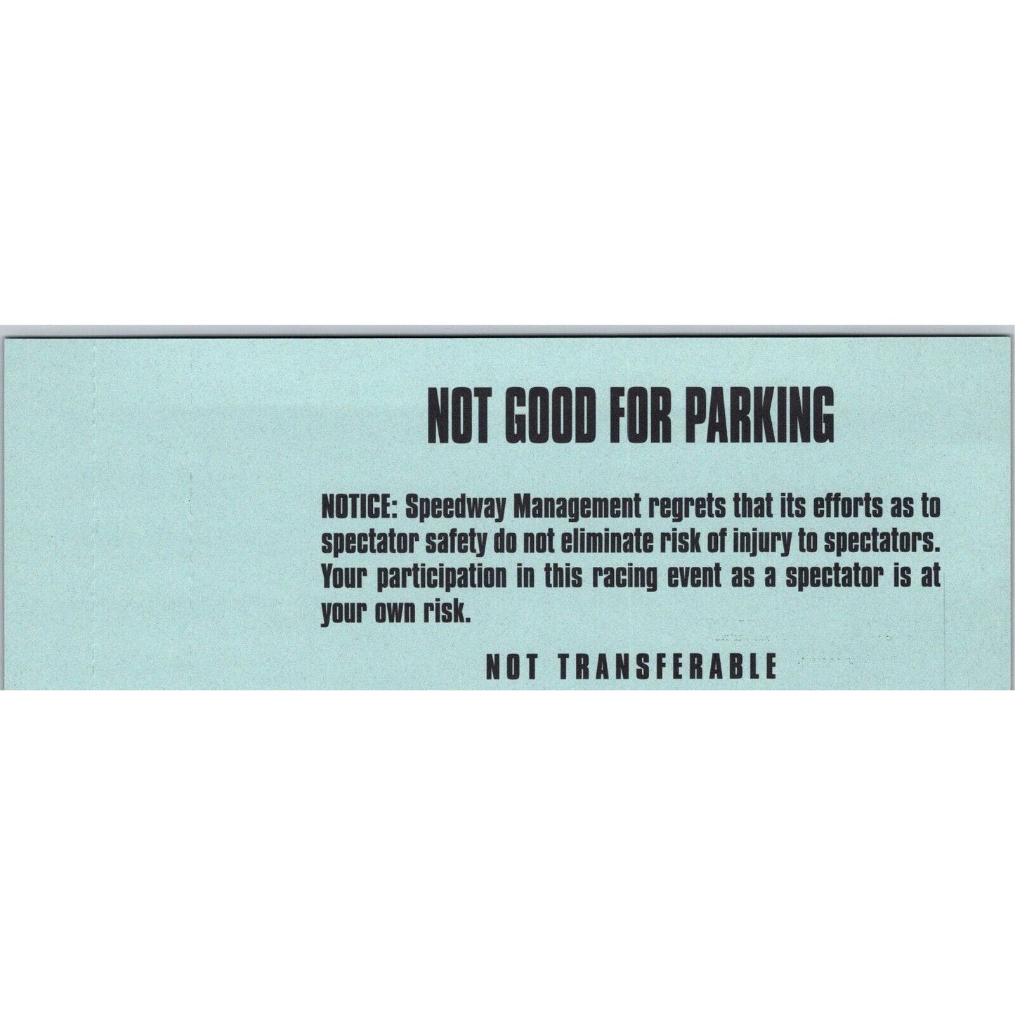 2001 Indy 500 Practice Day Gasoline Alley Unused Ticket Indianapolis #70