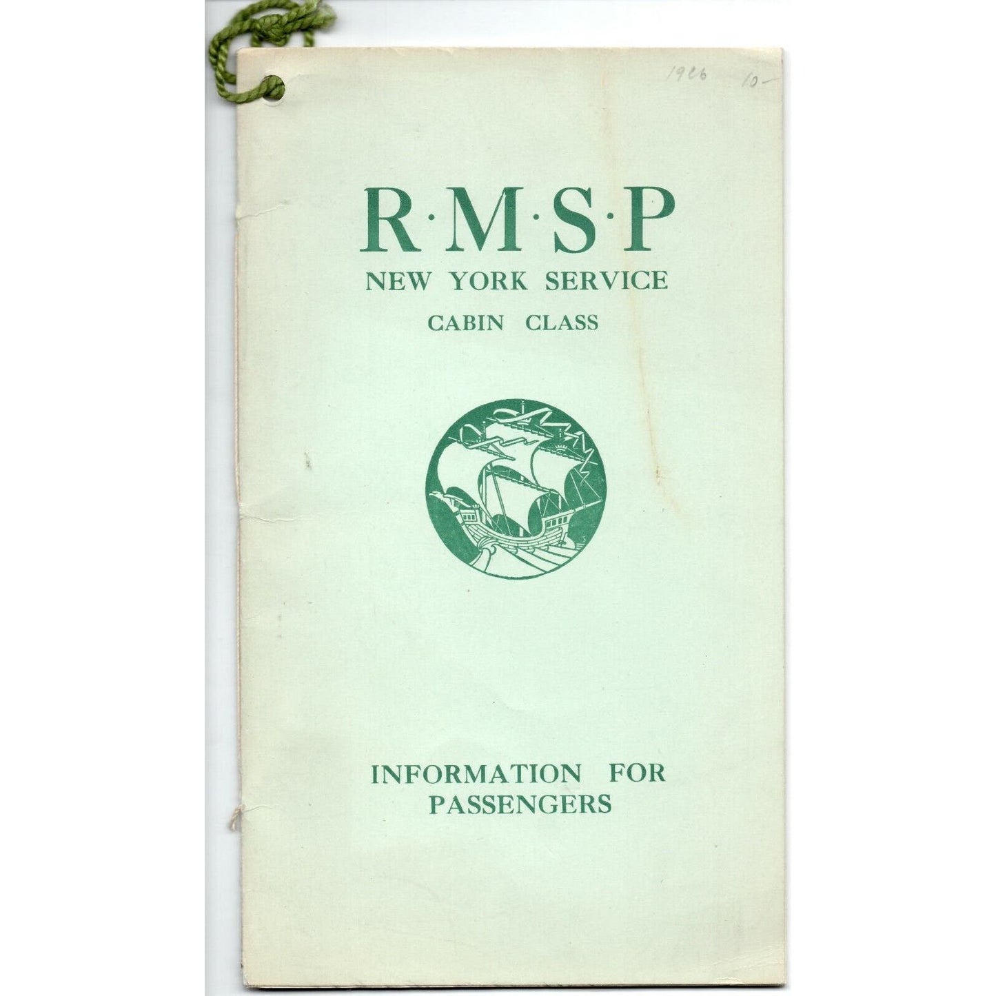 c1926 "The Royal Mail Steam Packet Co." Cruise Line Pass. Info Booklet 33pg. EXC