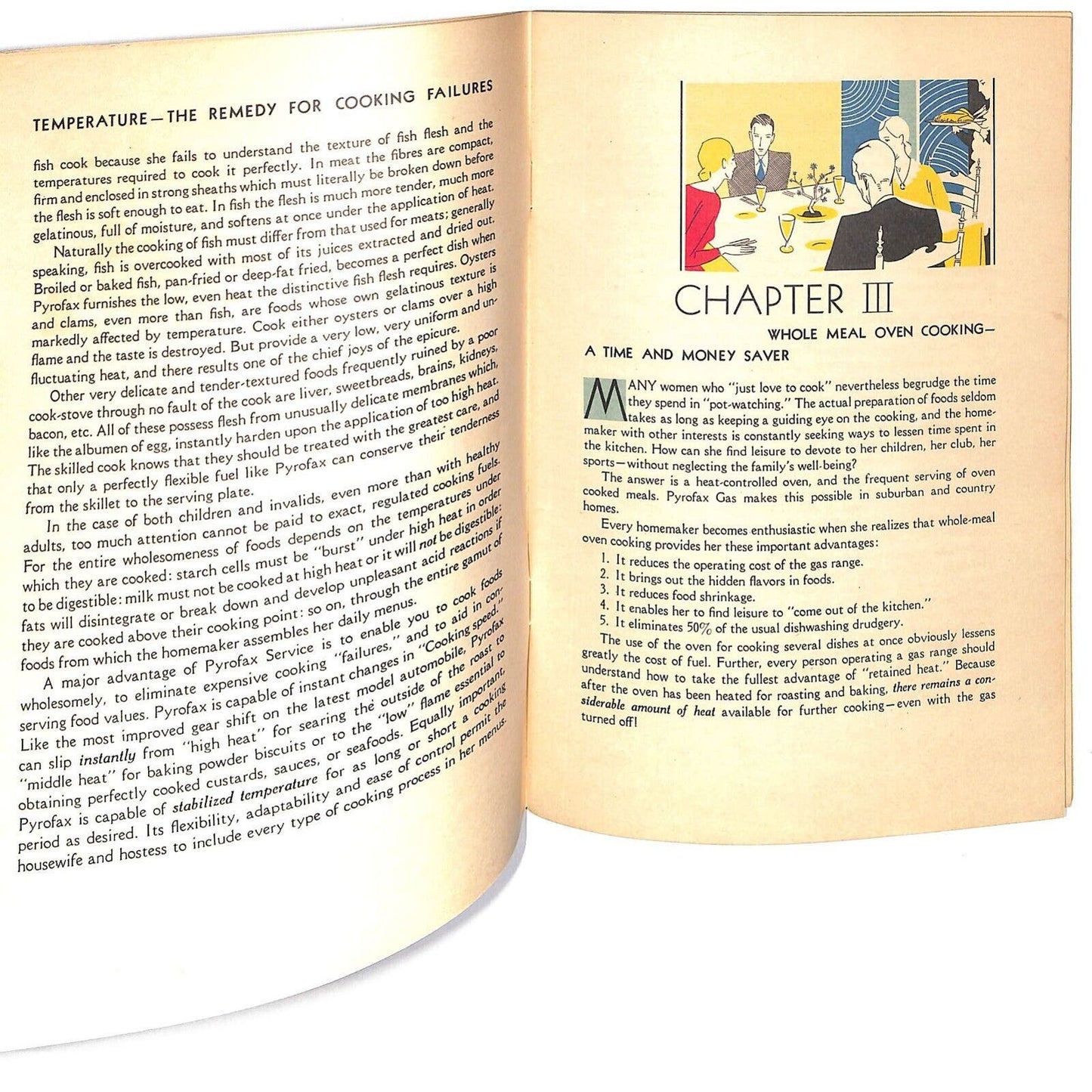 Union Carbide Pyrofax Div. "Cooking Made Easier" Booklet 32pp c1920's-30's VGC