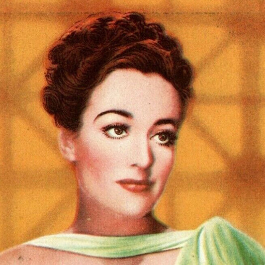 Joan Crawford Thin Bio Sheet / Handout 3 5/8" x 5 1/4" - Ken Prag Coll. VGC