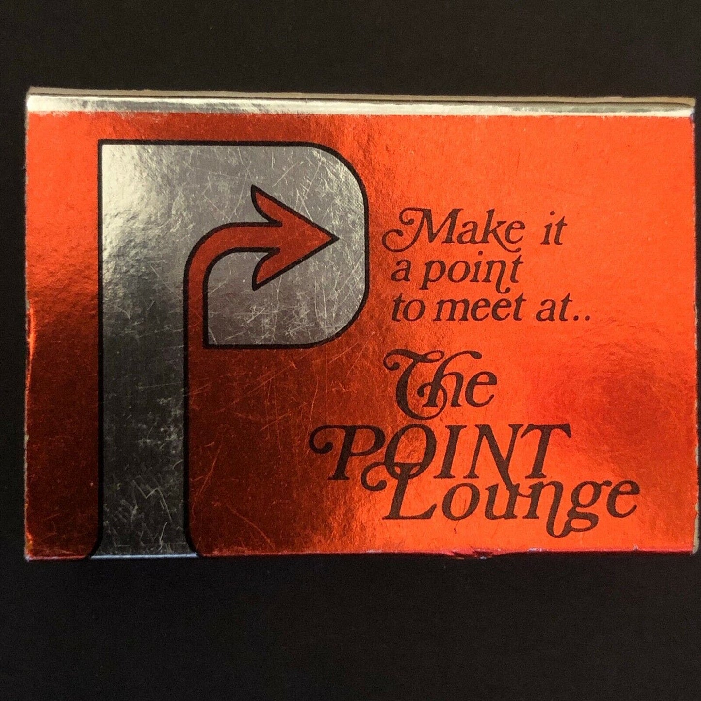 c1970's-80's Wooden Matchbox Matchbook "The Point Lounge"