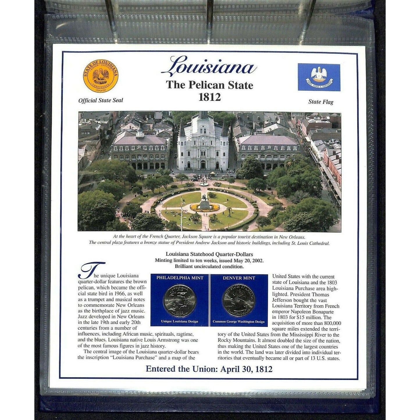 PCS Complete Statehood & Territory Quarter Collection 100+ BU Coins + Stamps