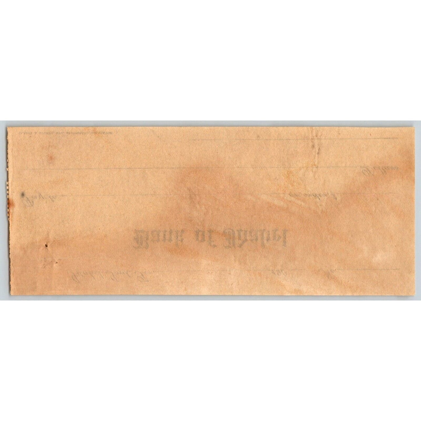 Idabel, Oklahoma Indian Territory c1900-1907 Bank of Idabel Check - Scarce