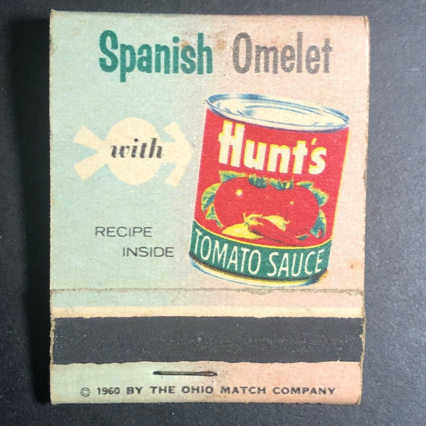 1960's Full Matchbook - Hunt's Tomato Sauce w/ Spanish Omelet Recipe