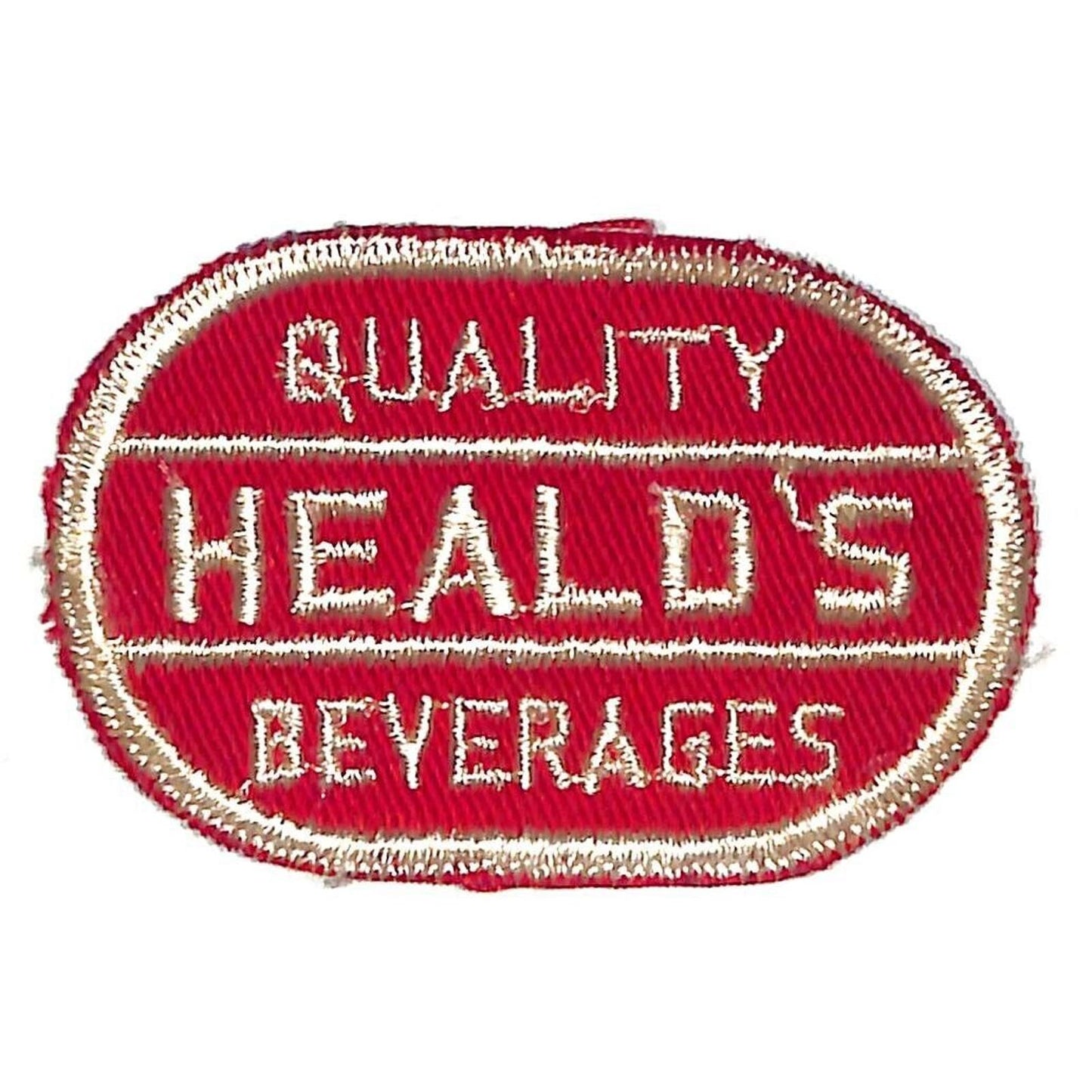 Heald's Beverages Embroidered Soda Patch c1940's VGC Scarce