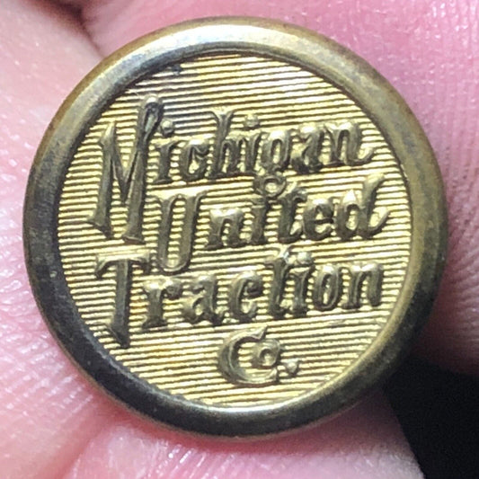 Michigan United Traction Co. MUR Railway Brass Uniform Button 1/2" Extra Quality