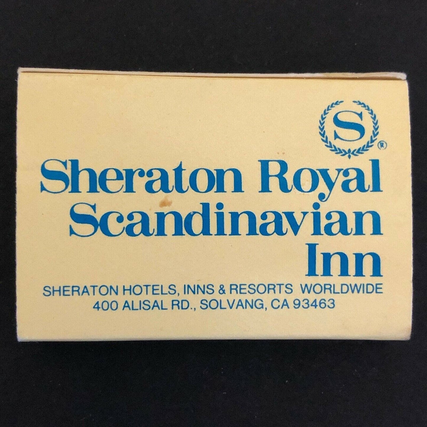 c1970's-80's Wooden Matchbox Matchbook - Sheraton Royal Scandinavian Inn