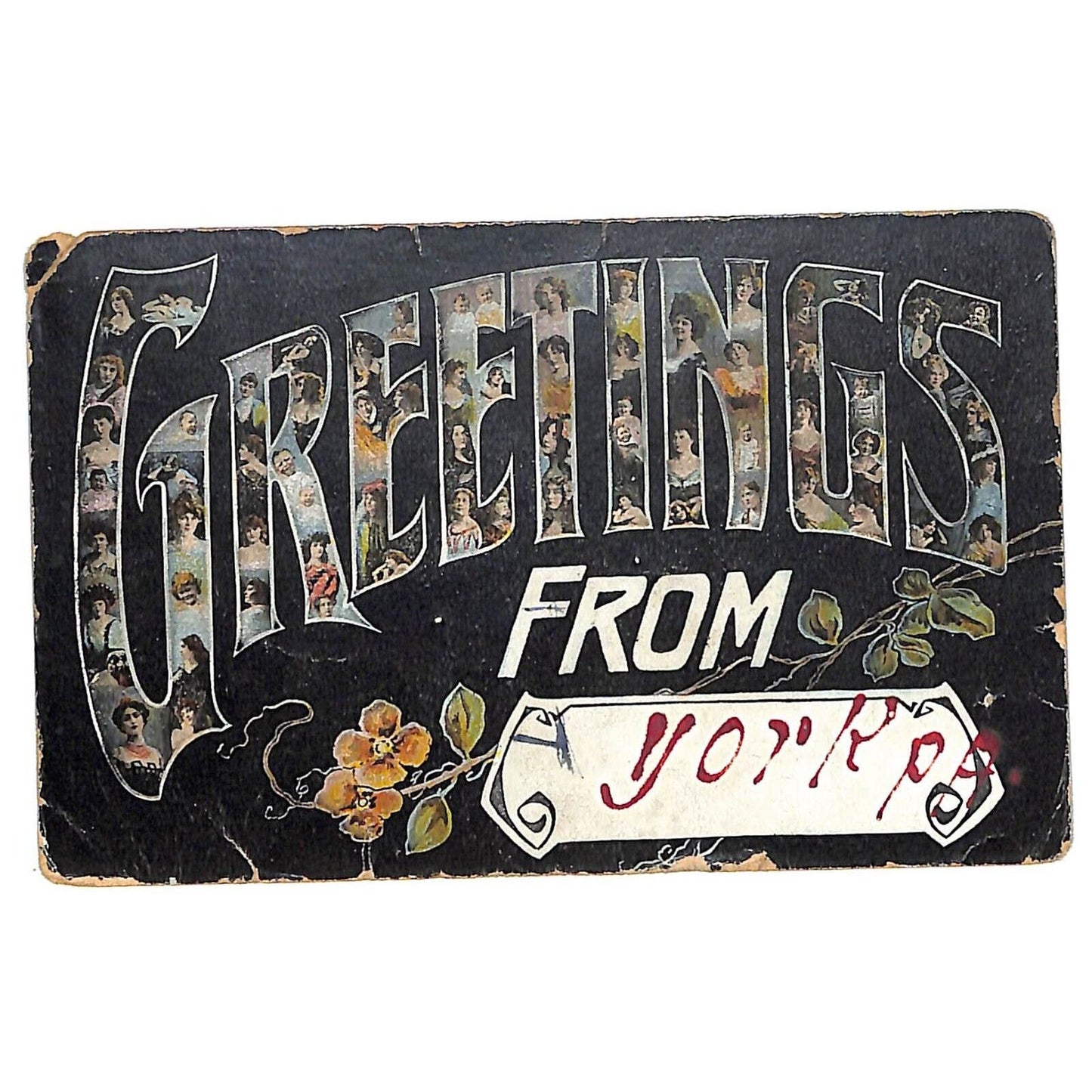 Greetings From York, PA Large Letter Postcard PM 1913