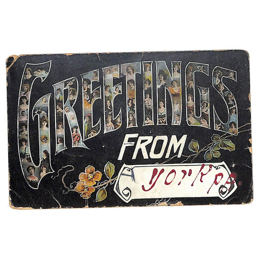 Greetings From York, PA Large Letter Postcard PM 1913
