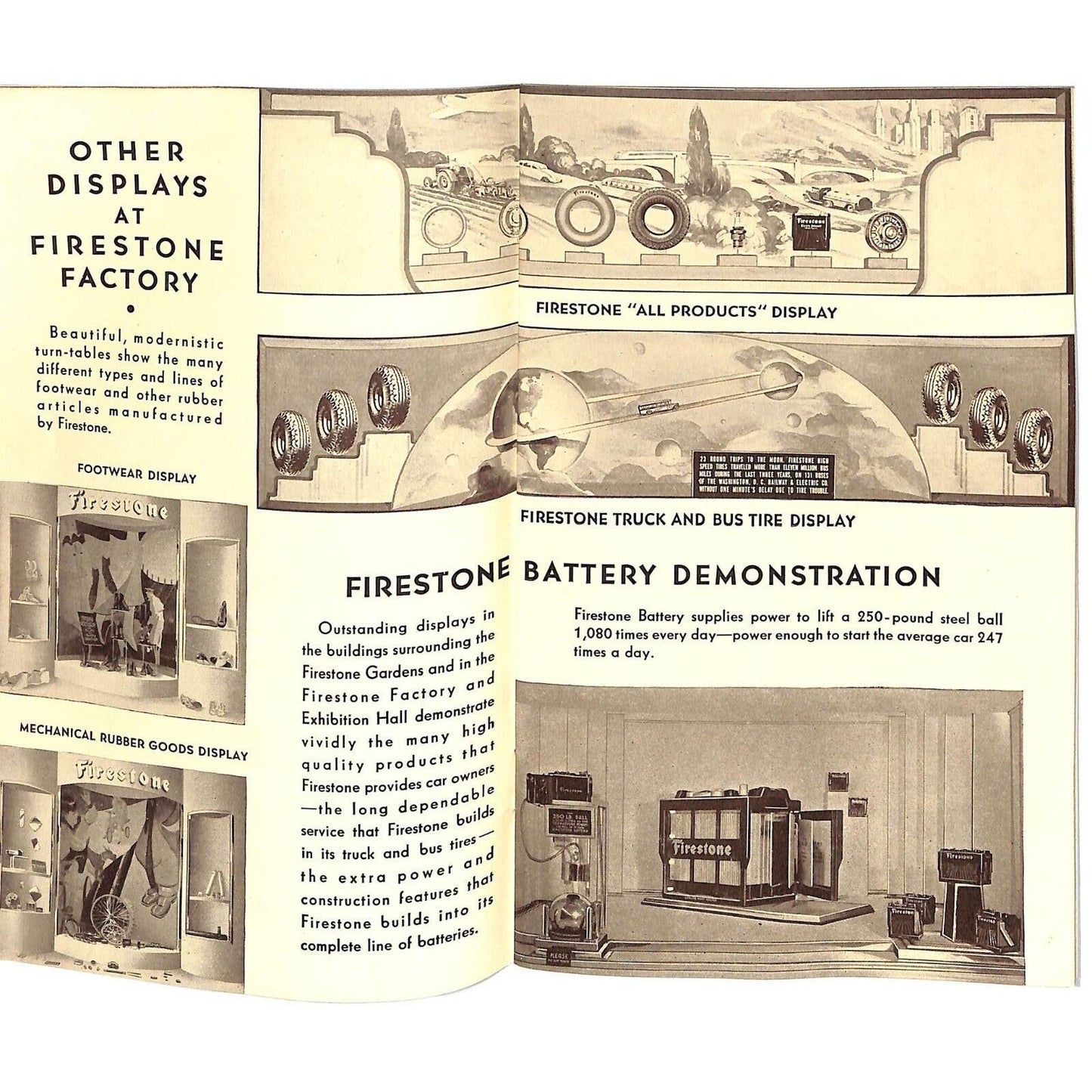 "How Firestone High Speed Tires are Made" 30pp 1934 Chicago World's Fair VGC