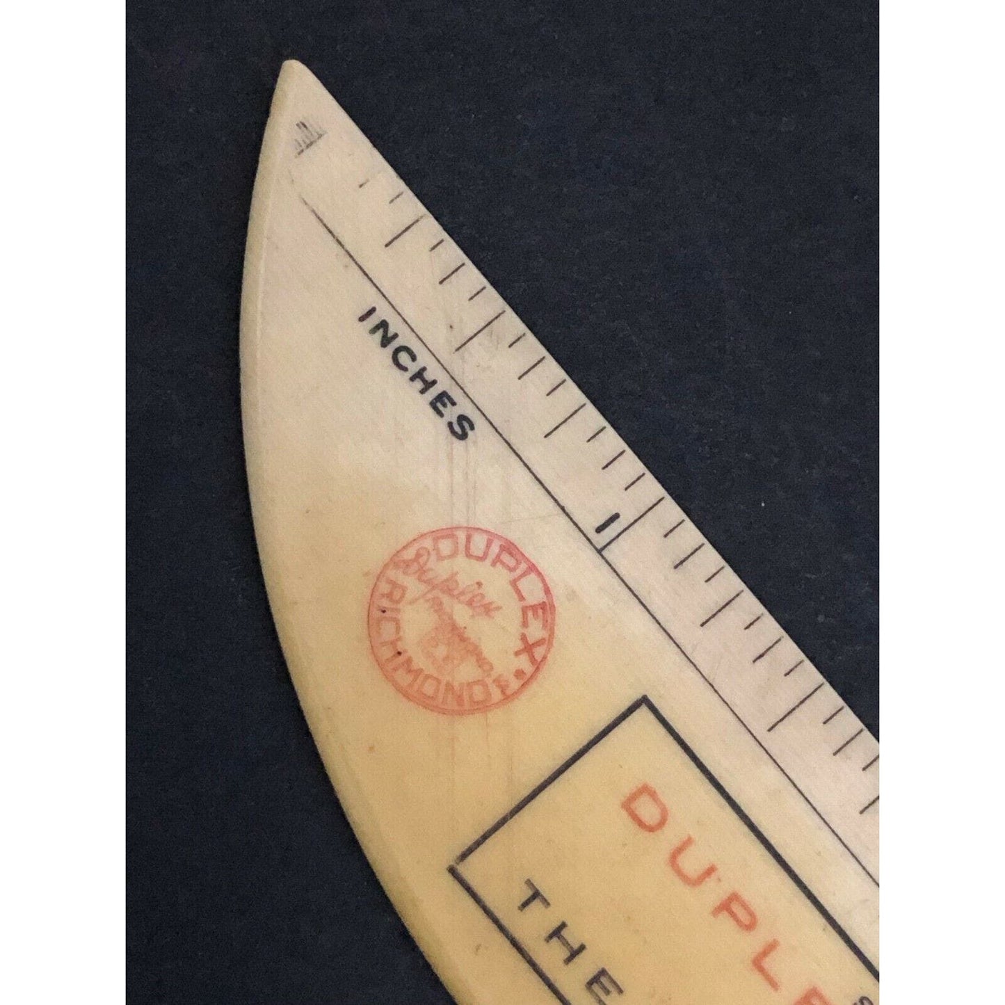 1911 "Duplex Envelope Co" Richmond, VA Celluloid Advertising Letter Opener / Cal