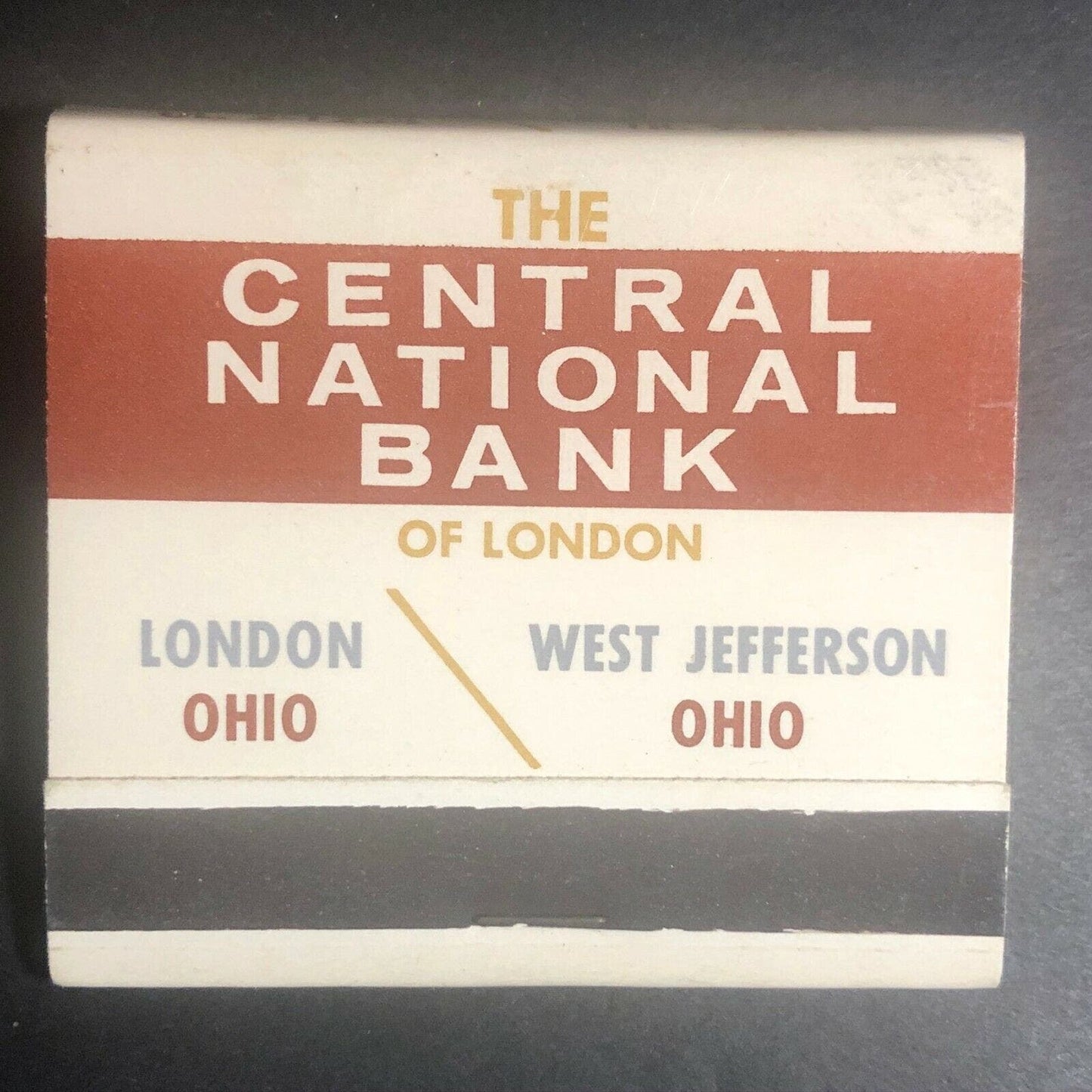 70's-80's Full Matchbook "Central National Bank" West Jefferson, OH London, OH