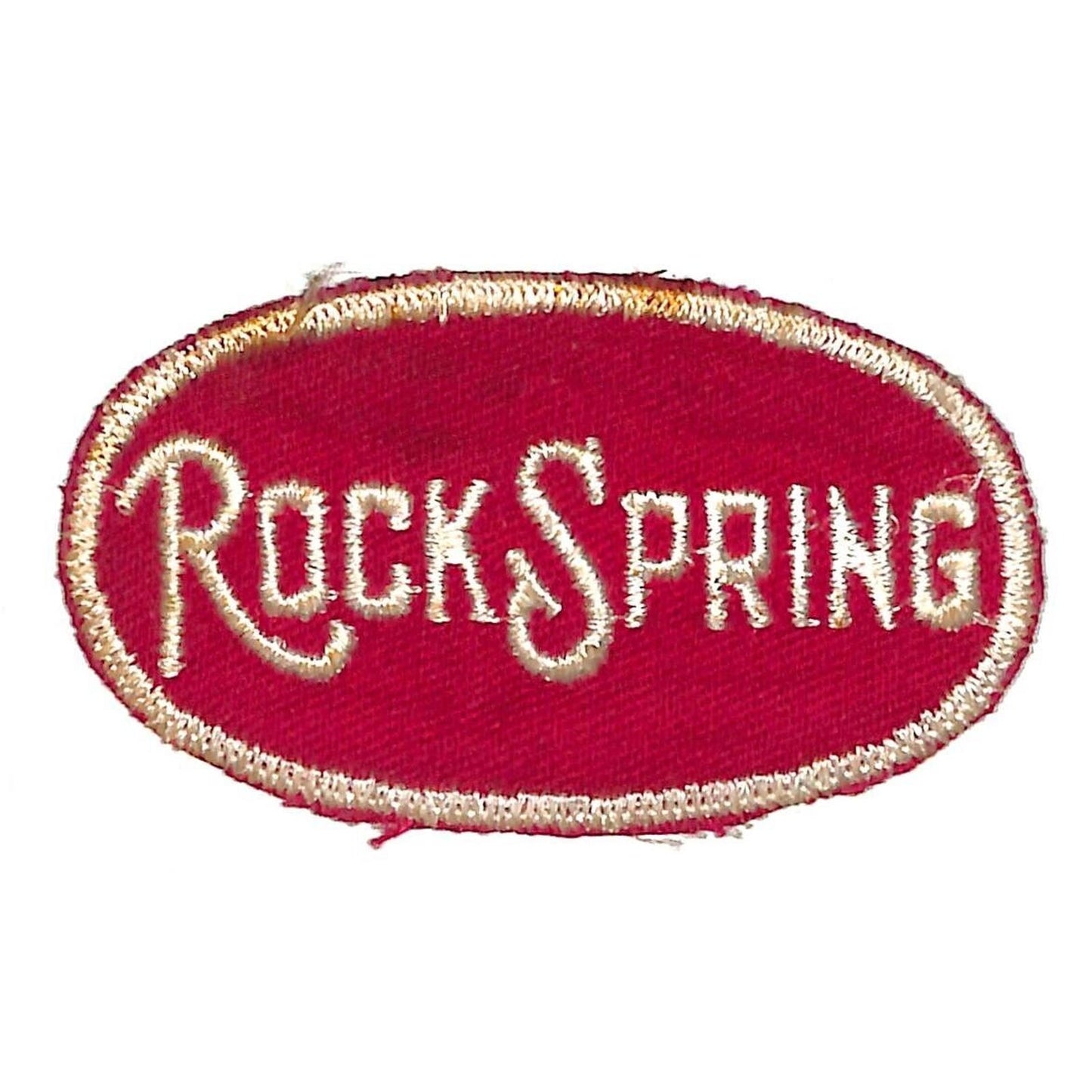 Rock Spring Beverages Embroidered Soda Patch c1940's-50's VGC Scarce