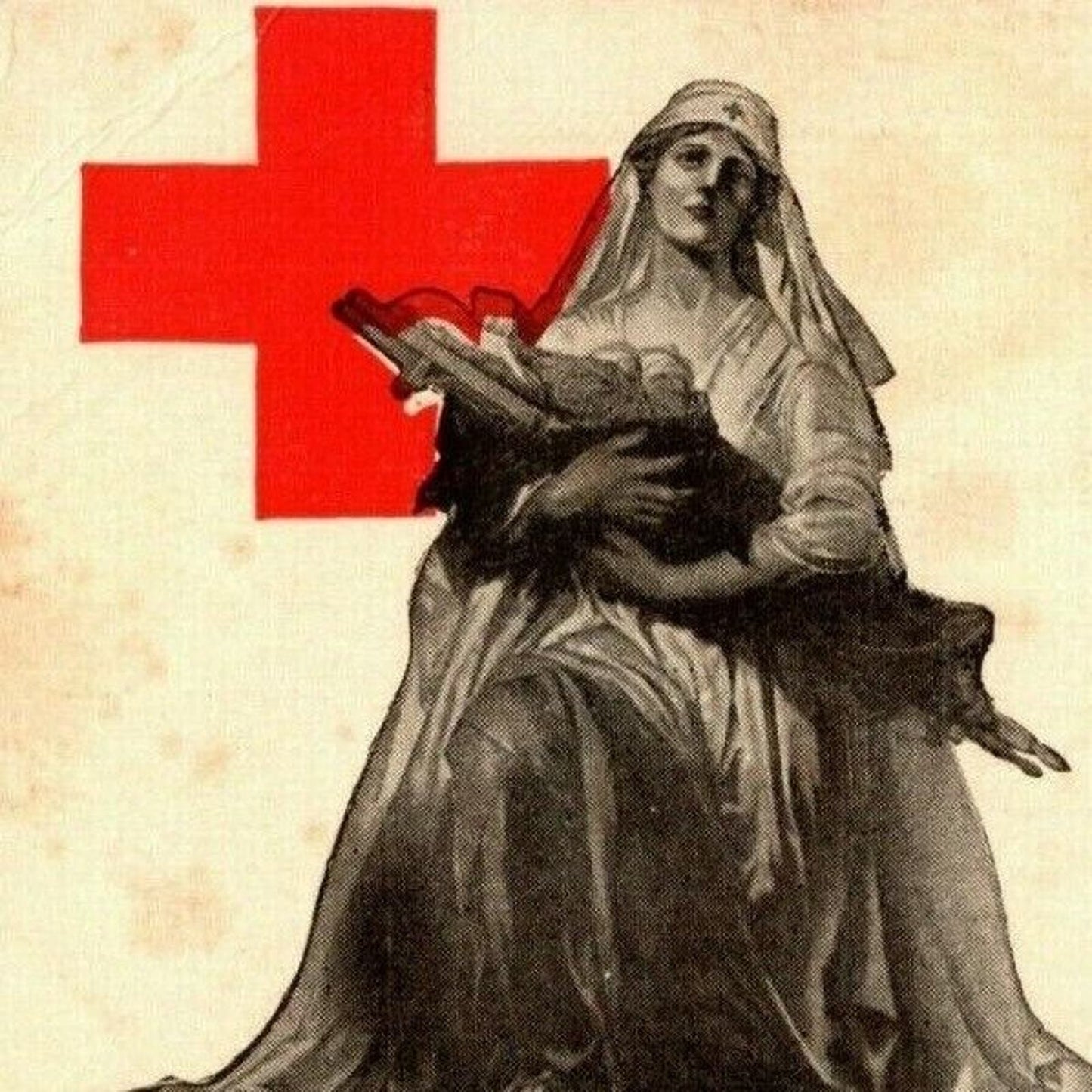 1919 Red Cross Information Service U.S. Army Typed Postcard