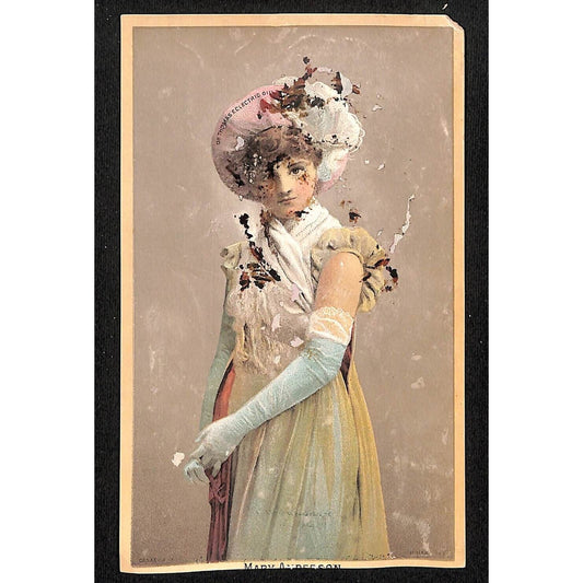 Dr. Thomas Electric Oil Large Victorian Trade Card Mary Anderson Fancy Dress