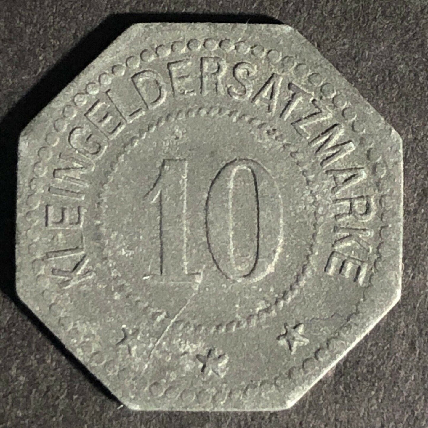 Eingeldersatzmarke (Deposit Replacement Stamp) Token Octagon 20mm