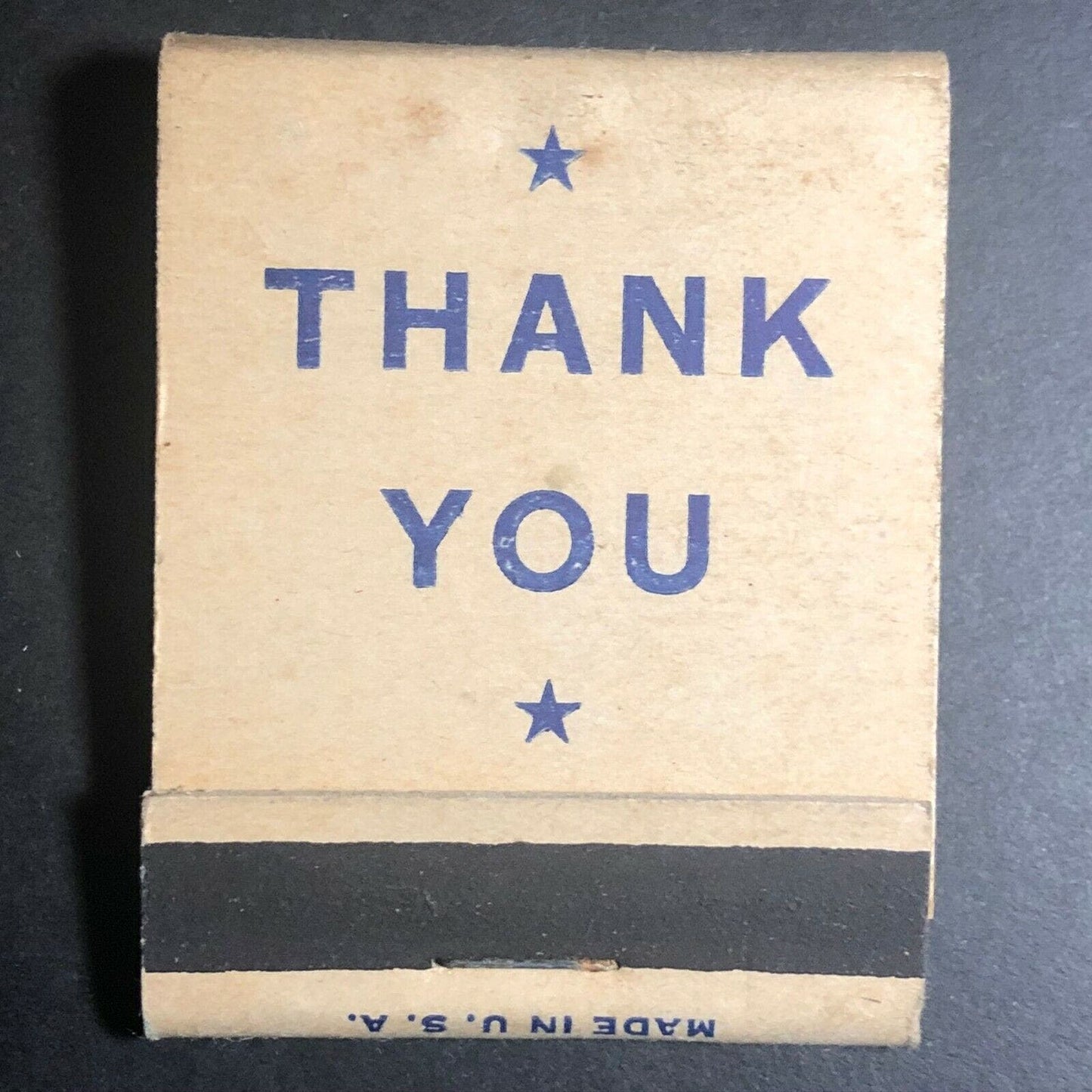 1930's-40's Full Matchbook - "Thank You"