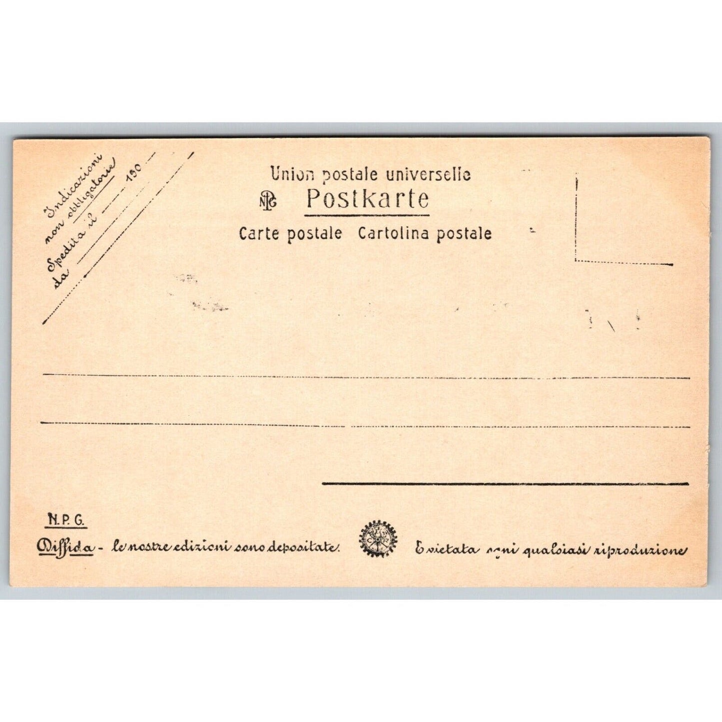 Naples Mercury Seated Bronze Statue Postcard c1901-1907 NP