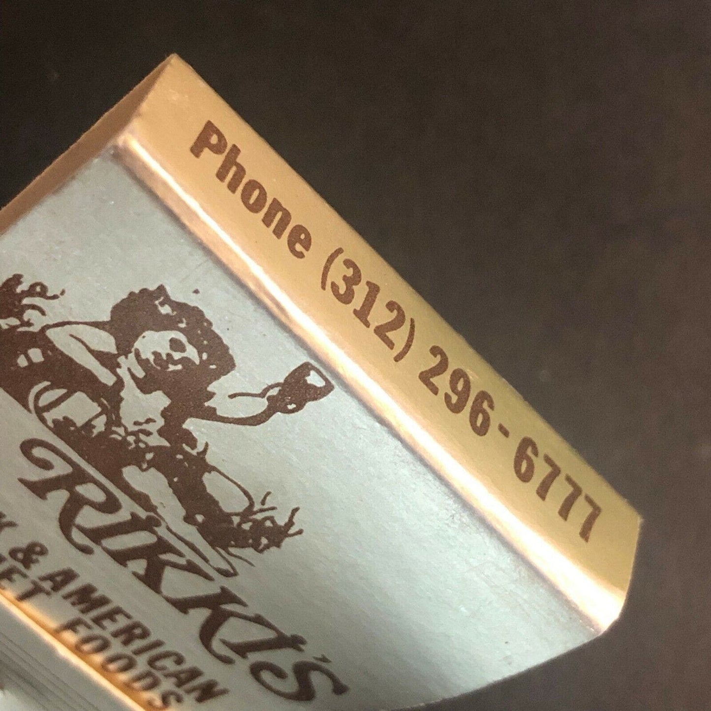 Scarce Vintage c1970's Full Matchbook "Rikki's" Restaurant Des Plaines, ILL