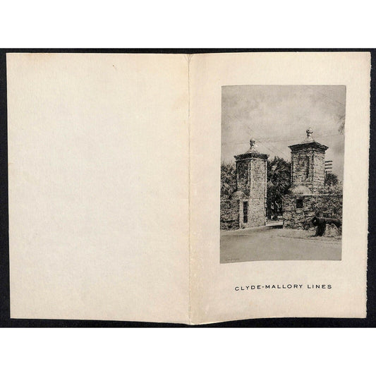 1938 Clyde-Mallory Iroquois Cruise Line Dinner Menu Mar 20
