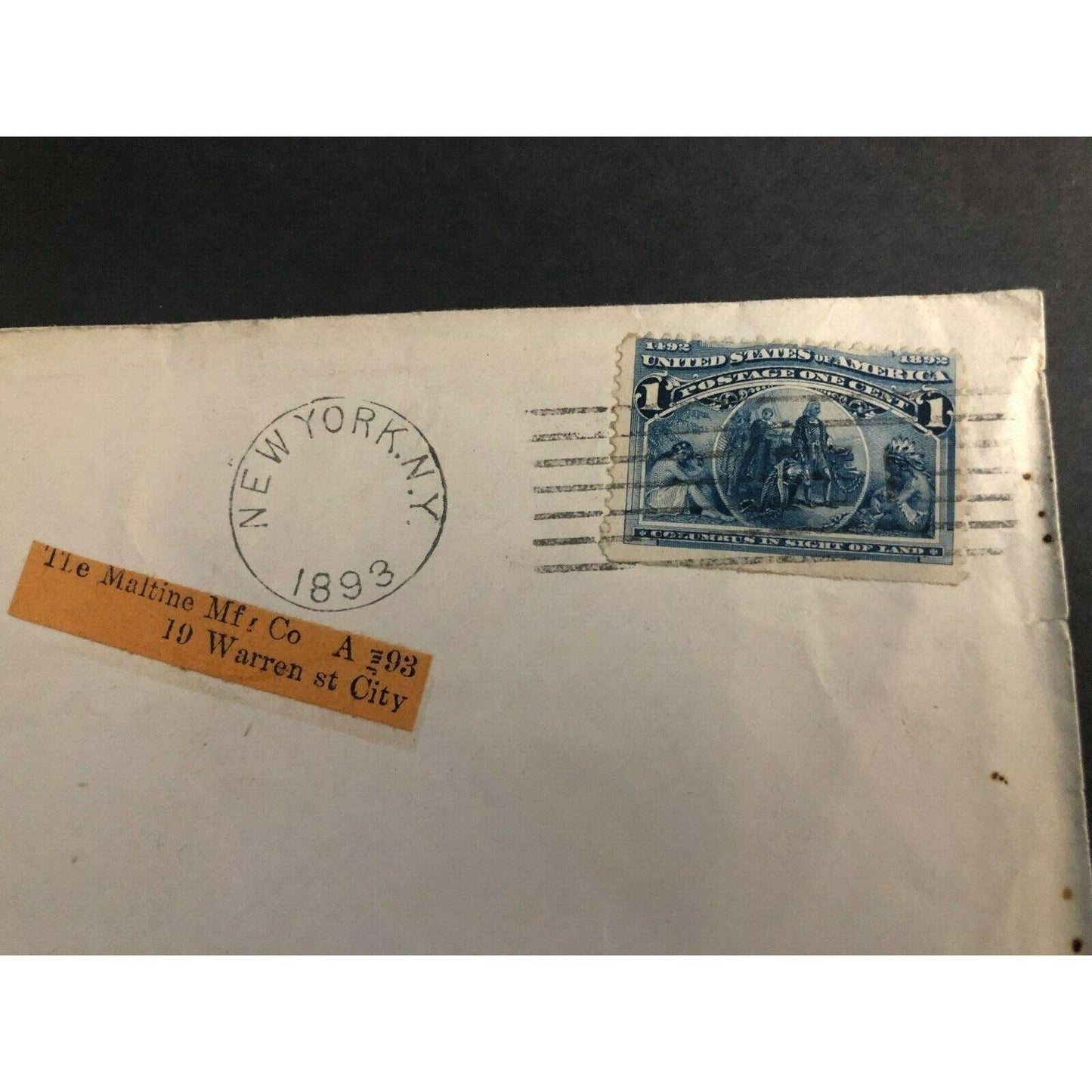 Scarce 1893 "Druggists Circular" Advertising Cover - 72 William St. NYC