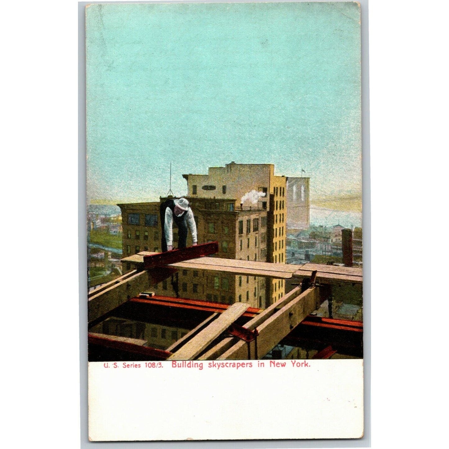 Vintage c1902-06 New York Postcard "Building Skyscrapers" (Aristophot Co.)