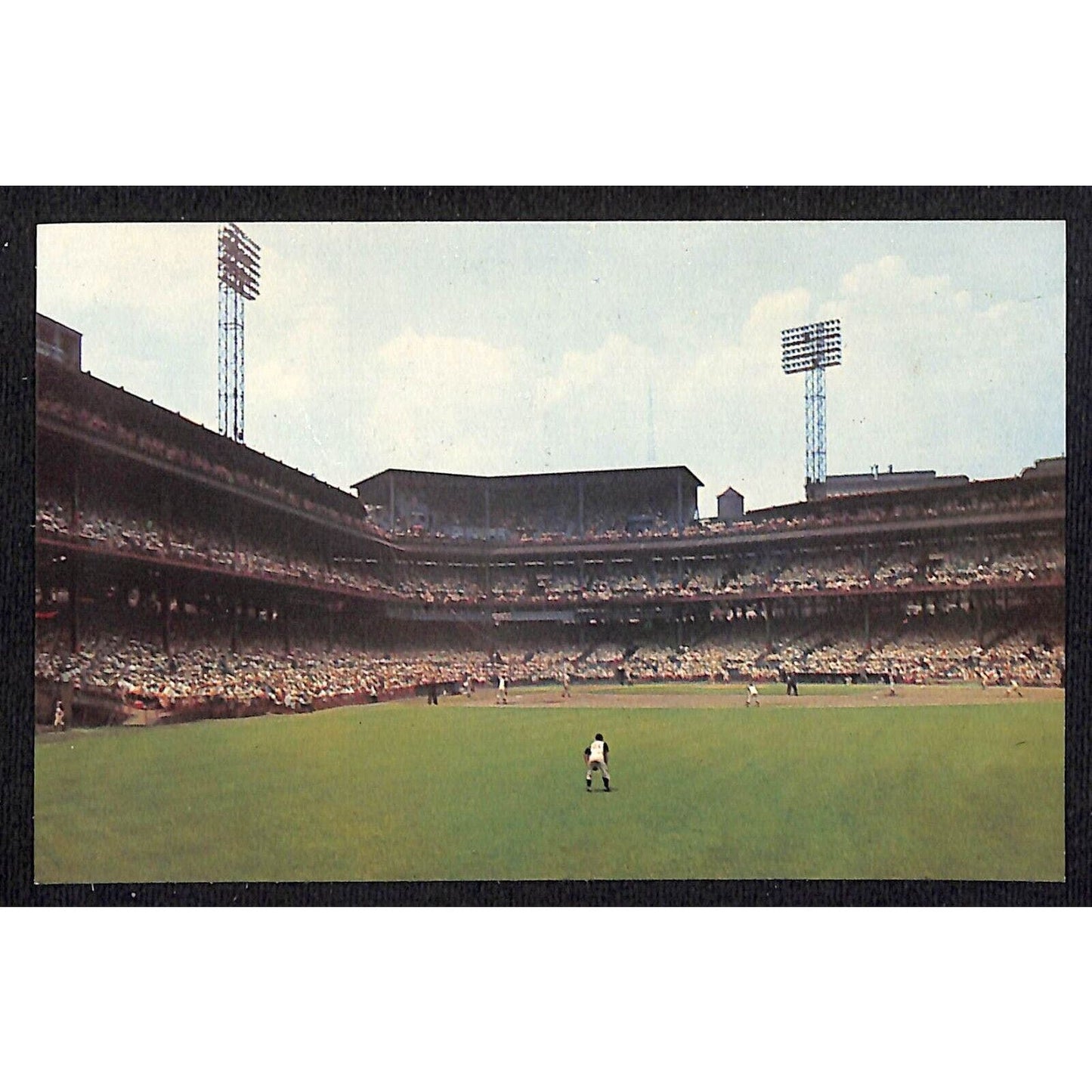 Forbes Field Postcard Pittsburgh Pirates Daytime w/ Lighting Towers Unposted