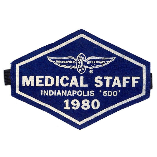 Indianapolis 500 1980 Medical Staff Felt Arm Band IMS Racing VGC Very Scarce