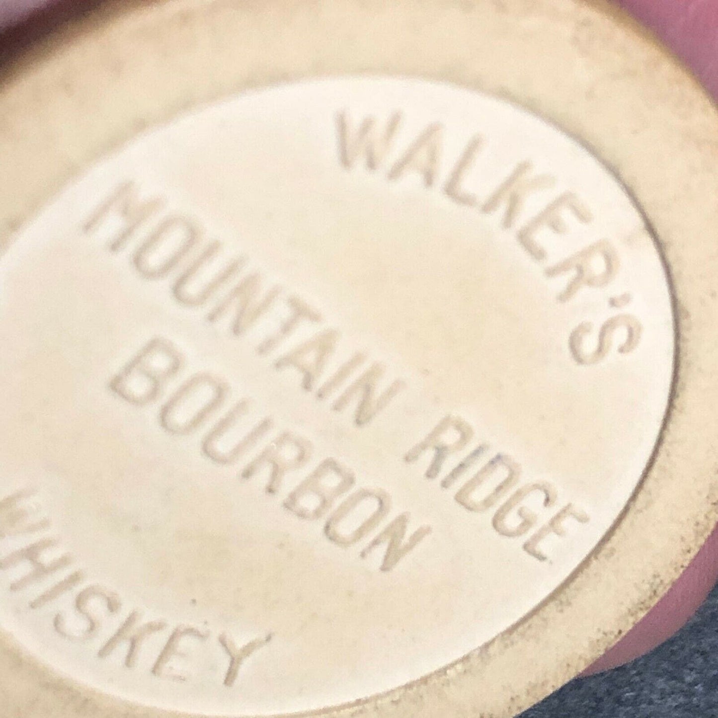 White Walker's Mountain Ridge Bourbon Advertising Poker Chip Eisenstadt