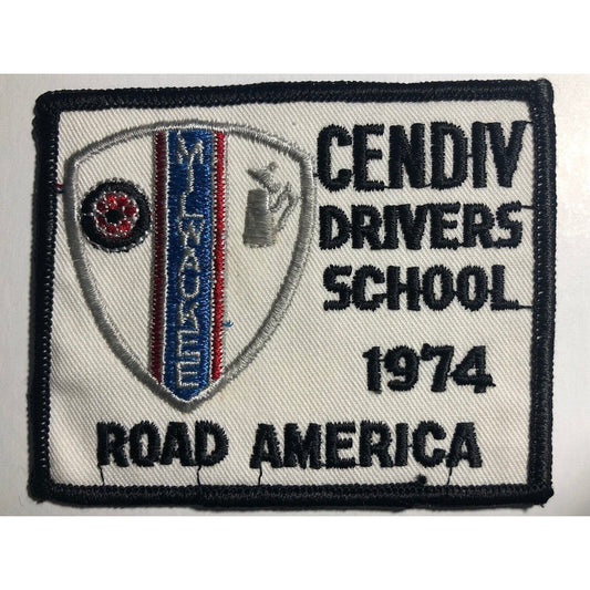 1974 CENDIV Drivers School Road America SCCA Milwaukee Vintage Patch - Scarce