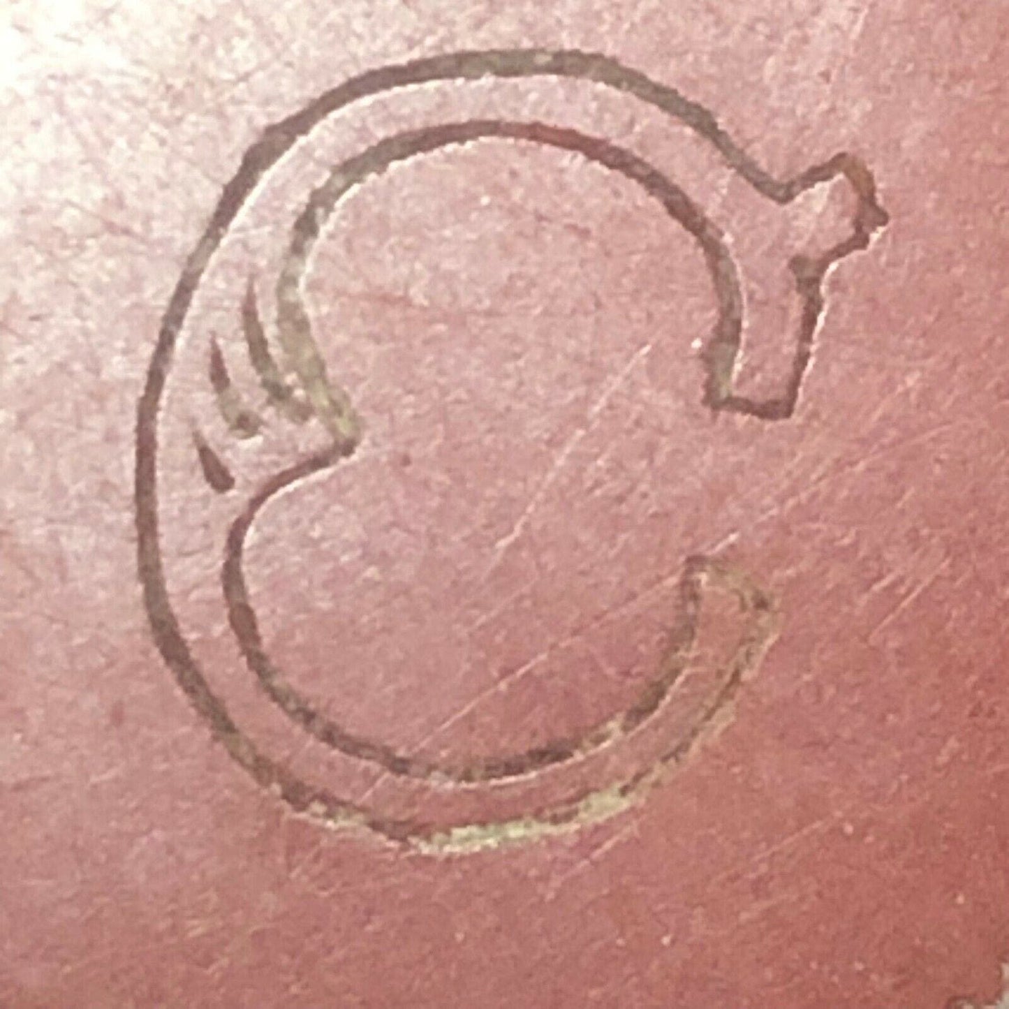 Clay Single Letter "C" Monogram Red Poker Chip - Eisenstadt Coll.