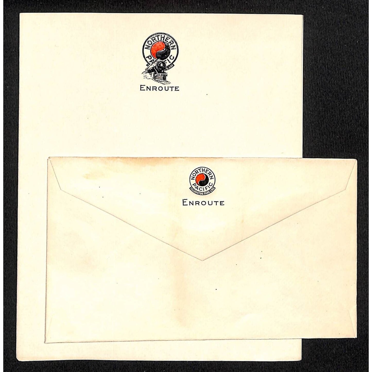 Northern Pacific Railway Yellowstone Park Line "Enroute" Stationary Set VGC