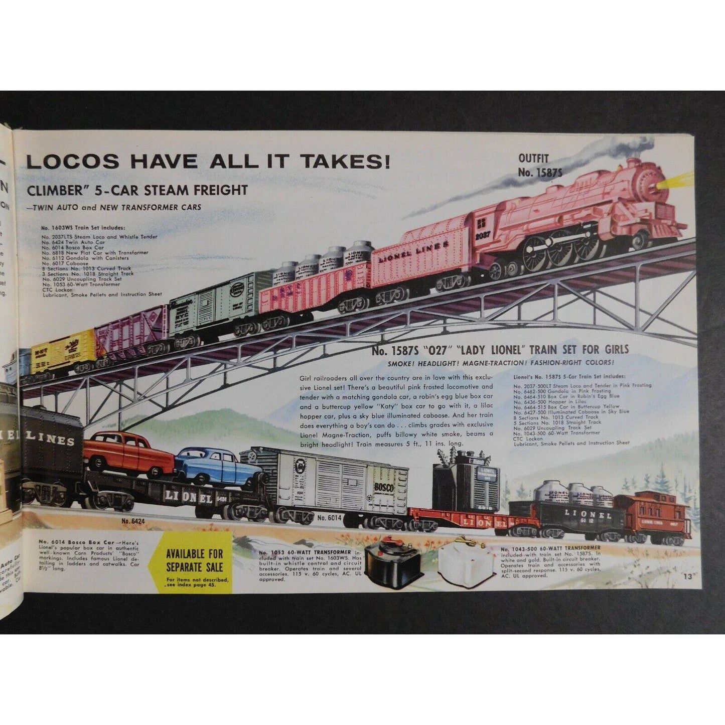 Original 1958 Lionel Trains Canadian Catalog 55pgs. VGC Gary Nelson Coll.