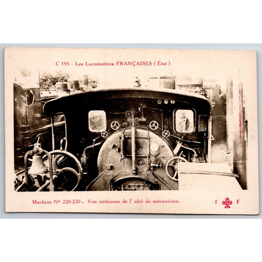 French Railroad RPPC* Postcard Machine 220-220 C 193 c1910 F. Fleury