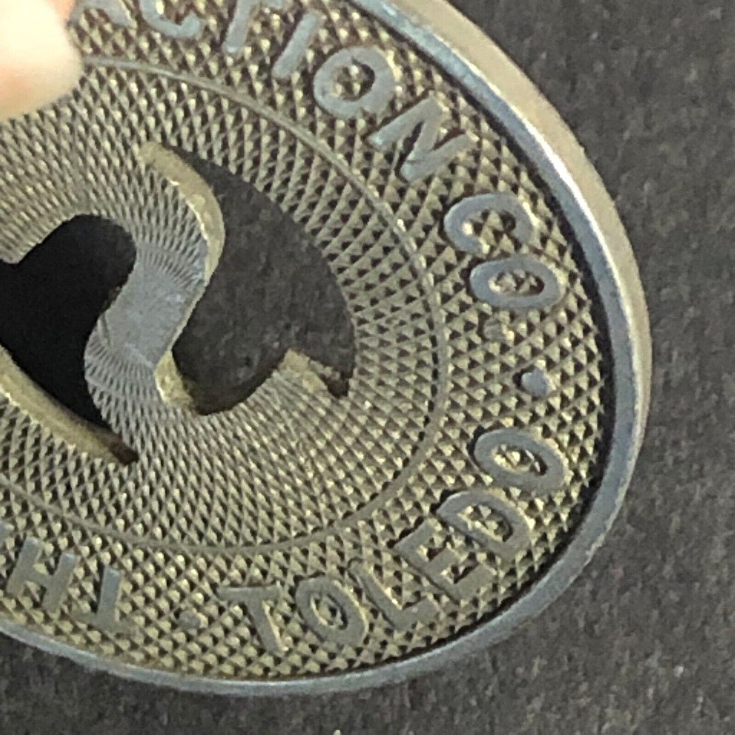 The Community Traction Co. Toledo "School Fare" Brass Transit Token 22.7mm