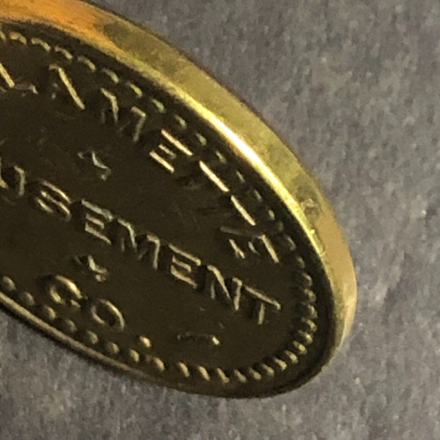 Willamette Amusement Co. "For Amusement Only" Brass Trade Token 20mm