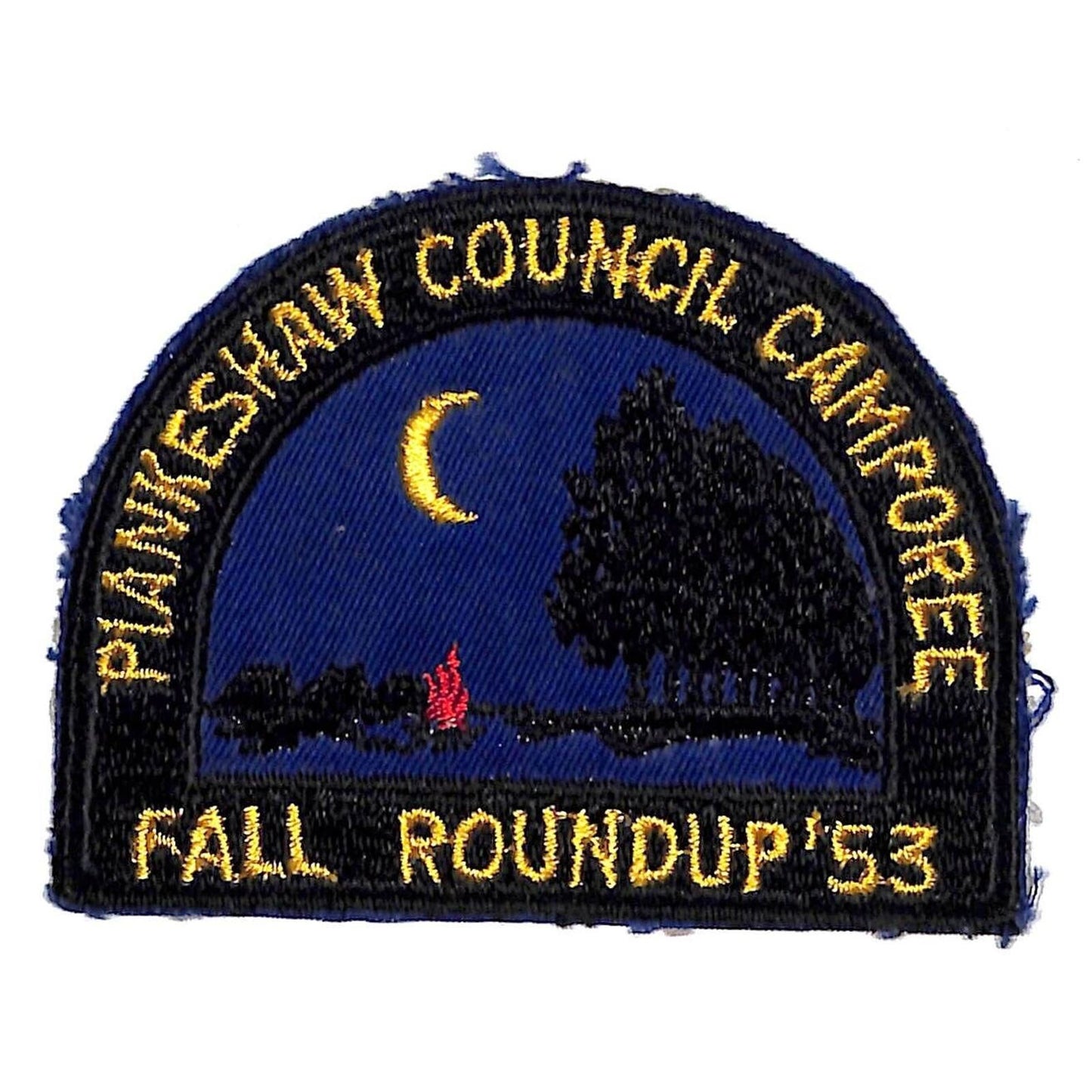 BSA Patch Piankeshaw Council Camporee Fall Roundup 1953 Crescent Moon Scarce