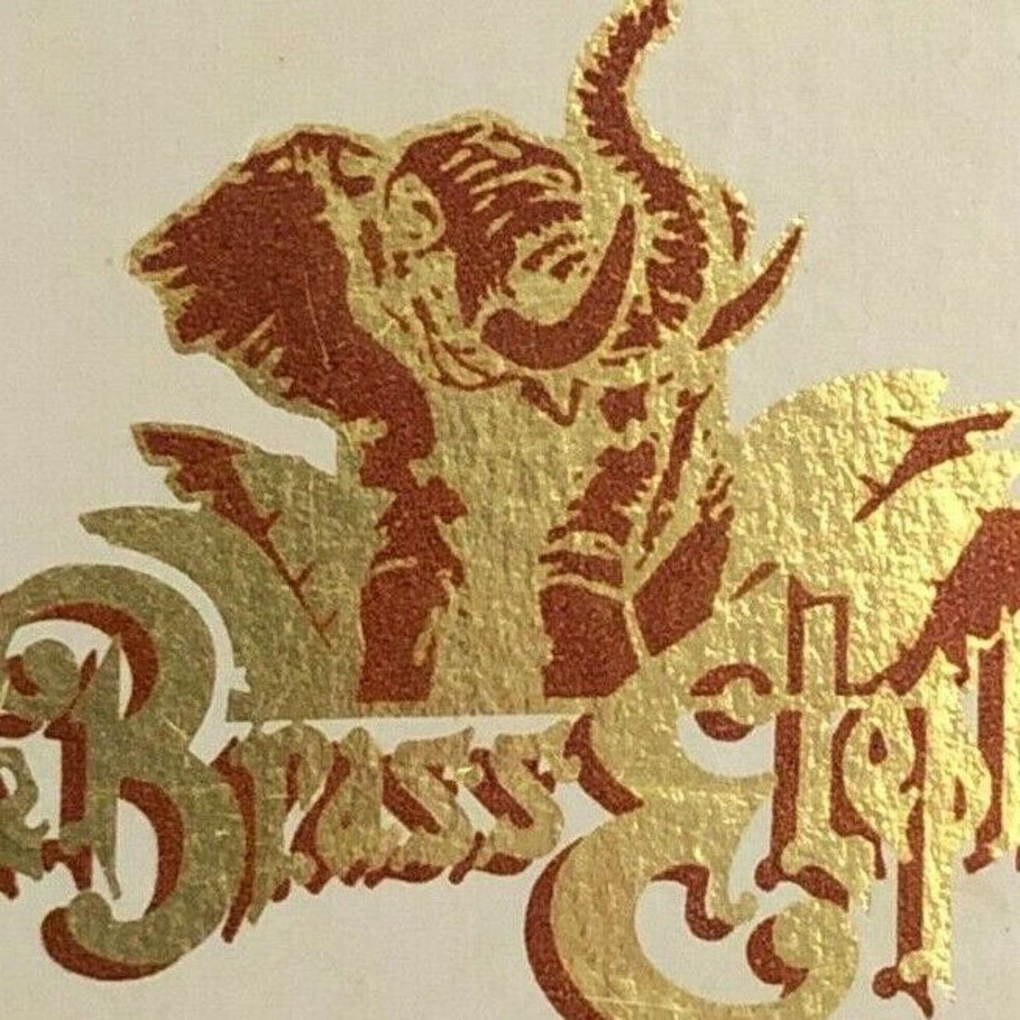 c1970's-80's Wooden Matchbox Matchbook "The Brass Elephant" South San Francisco