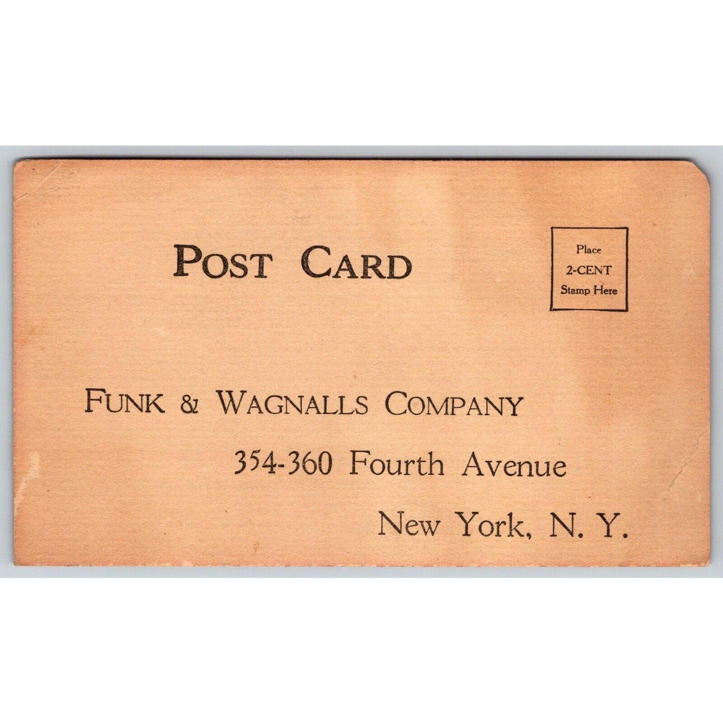 Funk & Wagnalls 1927 Shakespeare Mail Order Form Advertising Postcard