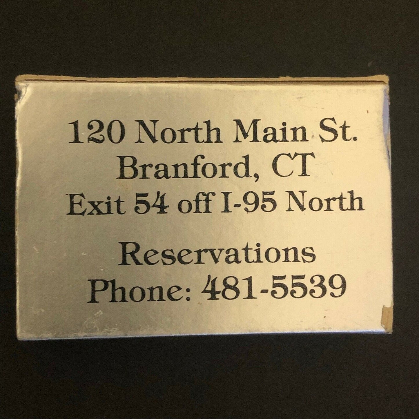 c1970's-80's Wooden Matchbox Matchbook "Tandom's Fine Restaurant" Branford, CT