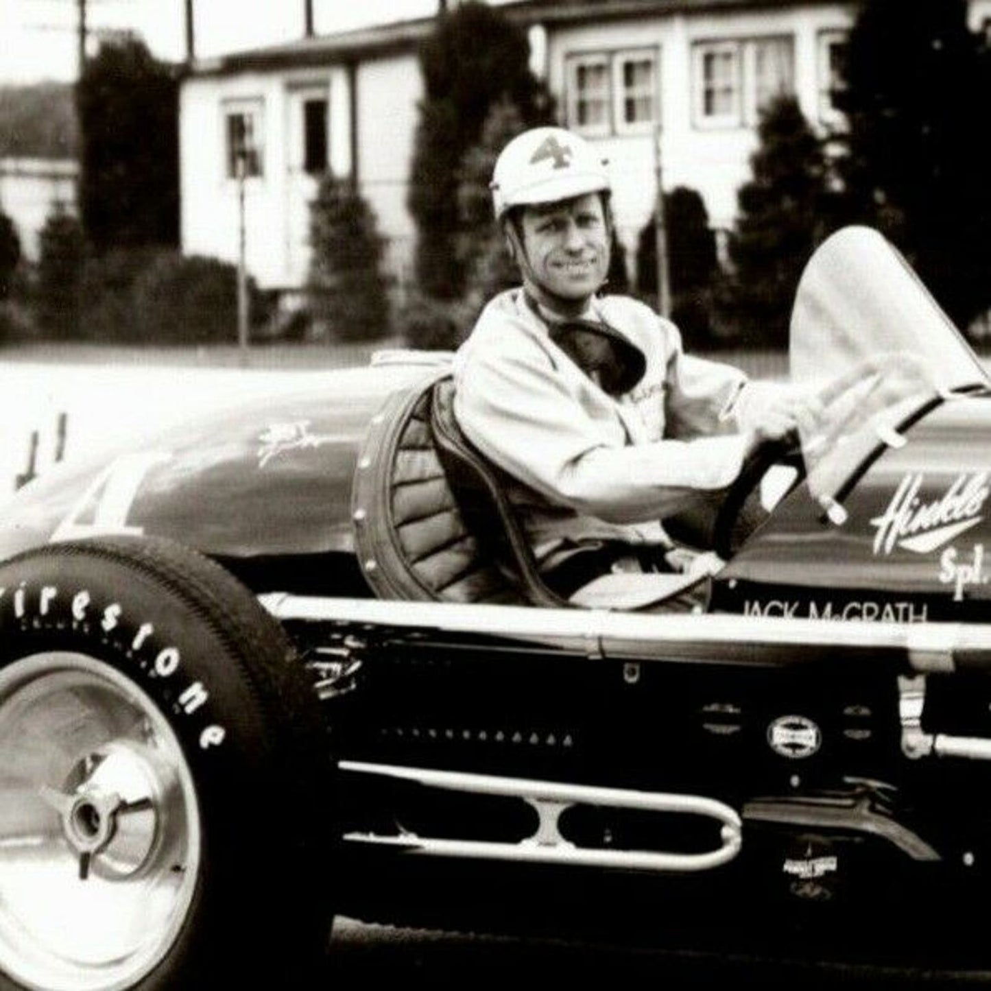 Indy 500 RPPC Postcard "1952 Jack McGrath" Official Race Photo Unposted VGC