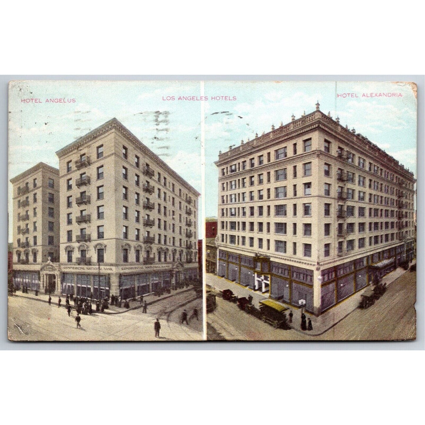 Los Angeles Hotels Postcard - PM 1909 - BITC Swastika Logo