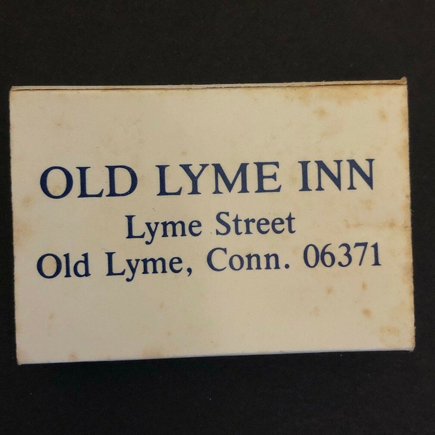 c1960's-70's Wooden Matchboxes / Matchbooks - Old Lyme Inn CONN. 06371 EXC